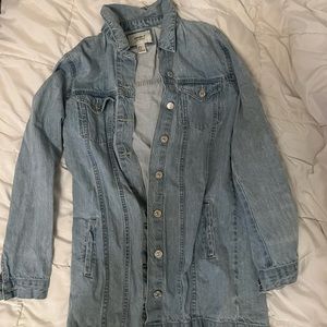 Forever 21 Jean jacket. Length is longer than typical Jean jacket.